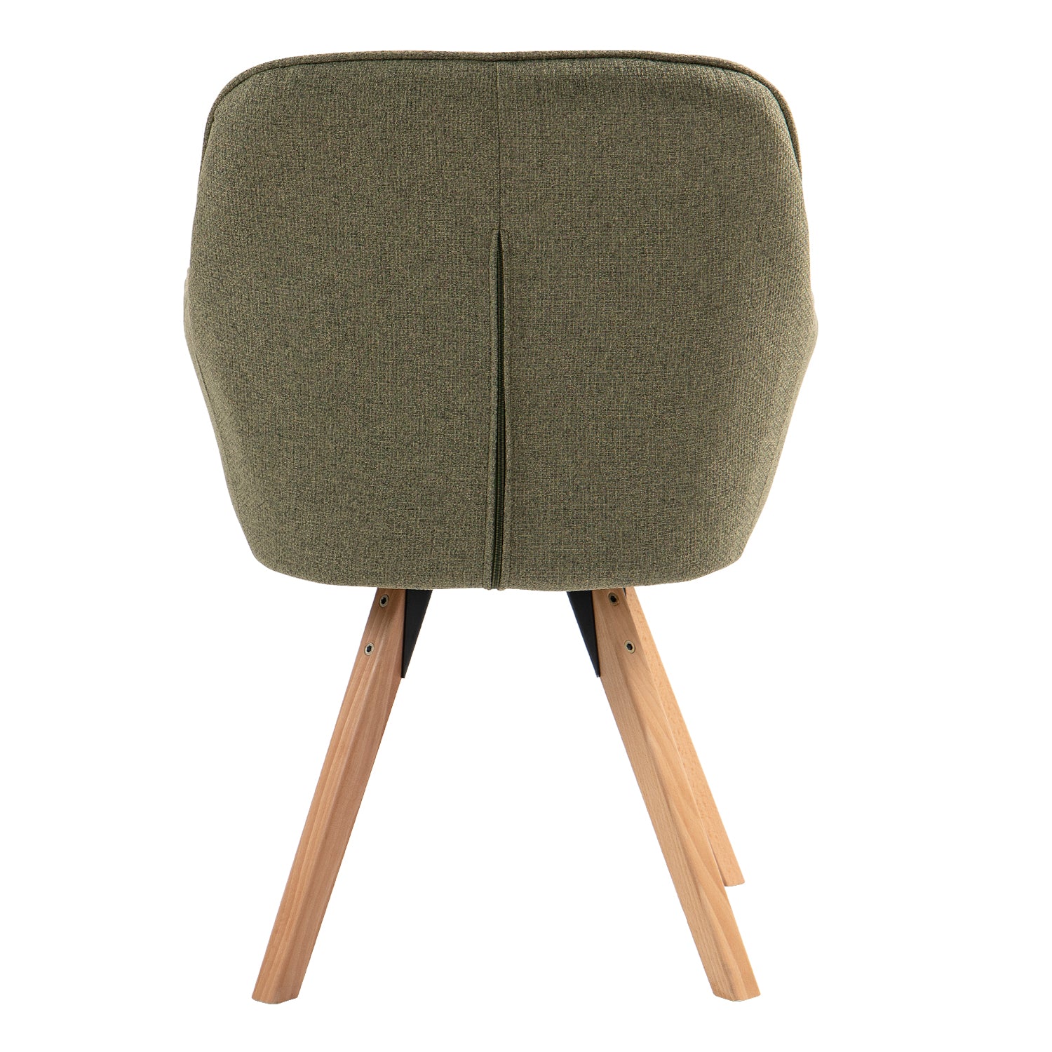 Cómoda silla de comedor de tela verde, giratoria 360° - CARSON FABRIC GREEN