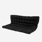 Matelas futon pliable 2 places noir, 135x190x10cm - MICA