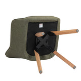 Comoda sedia da pranzo in tessuto verde con girevole a 360° - CARSON FABRIC GREEN