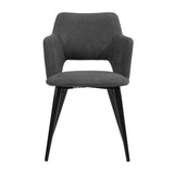 Set of 4 Scandinavian dining room chairs in gray fabric, AKANJI GERY 4PCS