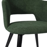 Set of 4 Scandinavian dining room chairs in green fabric, AKANJI GREEN 4PCS