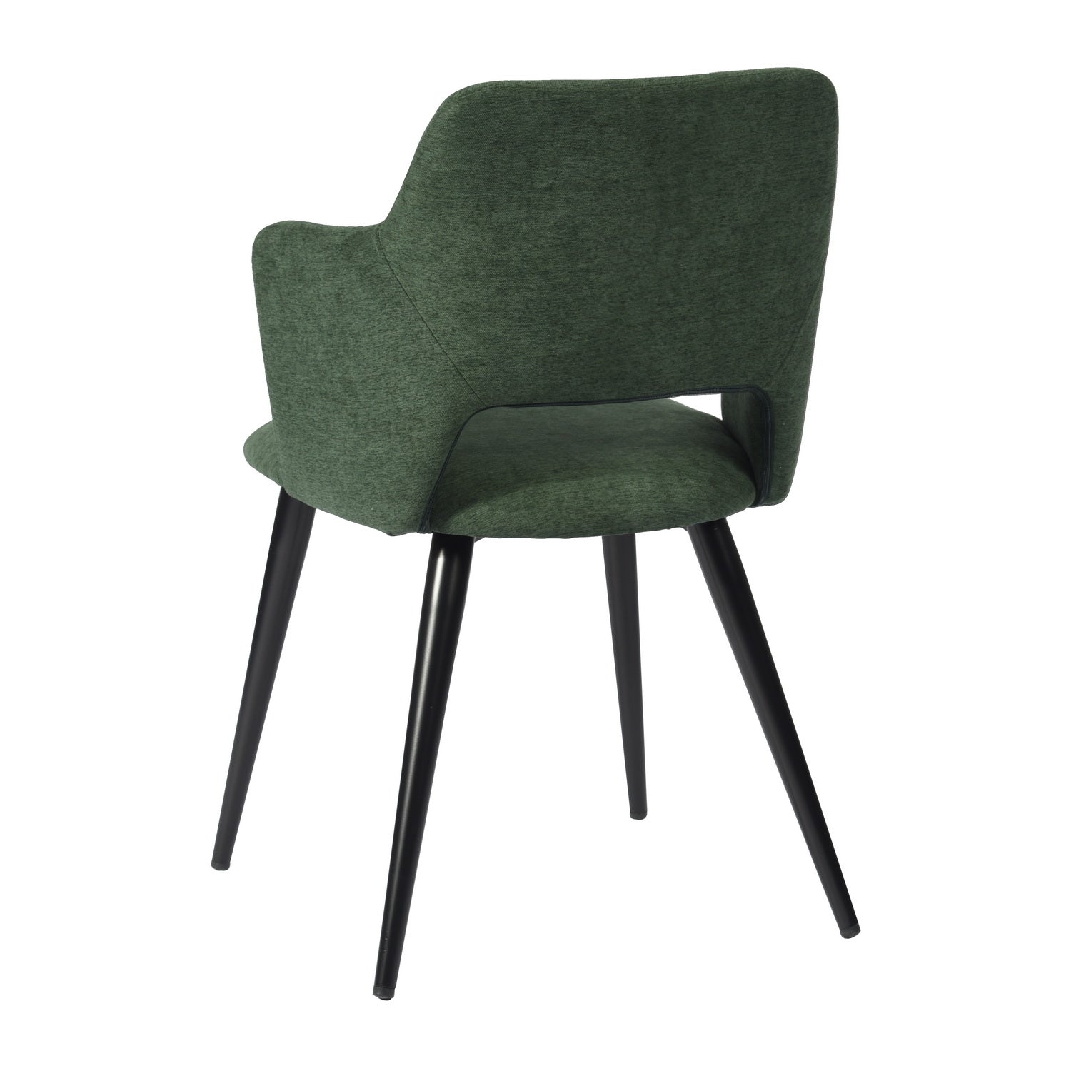 Set of 4 Scandinavian dining room chairs in green fabric, AKANJI GREEN 4PCS