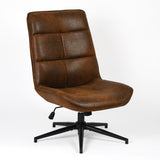 Leisure chair adjustable in 360 ° swivel suede - Charlotte