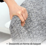 Fauteuil de détente Contemporain en tissu gris foncé, structure robuste en métal noir - DIXIER FABRIC DARK GREY