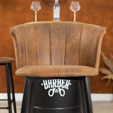 Set von 4 Industrial Bar Stools mit Armlehnen und Schwedendatei - Dononic Bar