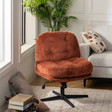 Swivel and adjustable lounge chair in brick corduroy - ALINTONEX