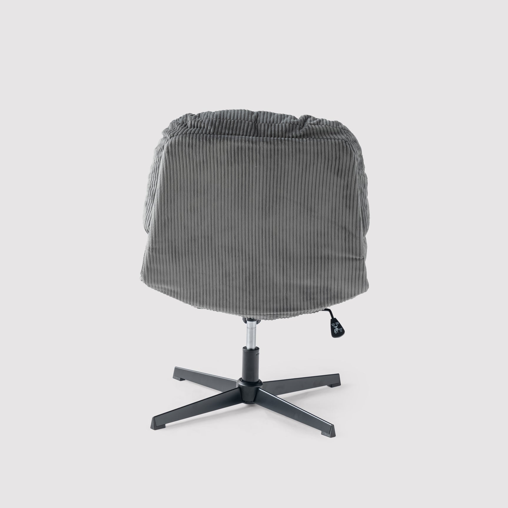 Swivel and adjustable lounge chair in gray corduroy - ALINTONEX