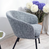 Sillón relax contemporáneo en tejido gris oscuro, robusta estructura de metal negro - DIXIER FABRIC DARK GREY