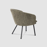 Fauteuil de détente Contemporain en tissu vert foncé, structure robuste en métal noir - DIXIER FABRIC DARK GREEN