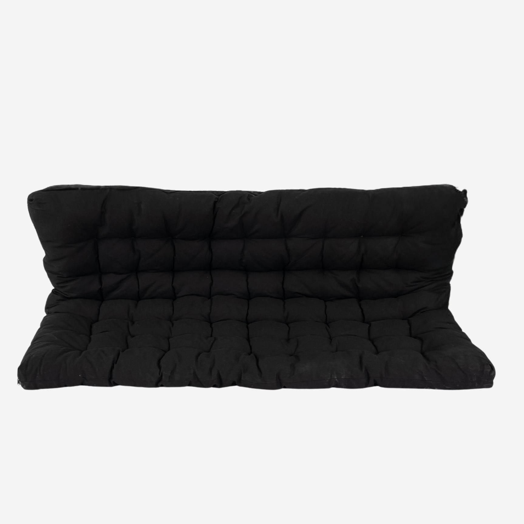 Foldable 2-seater futon mattress black, 135x190x10cm - MICA