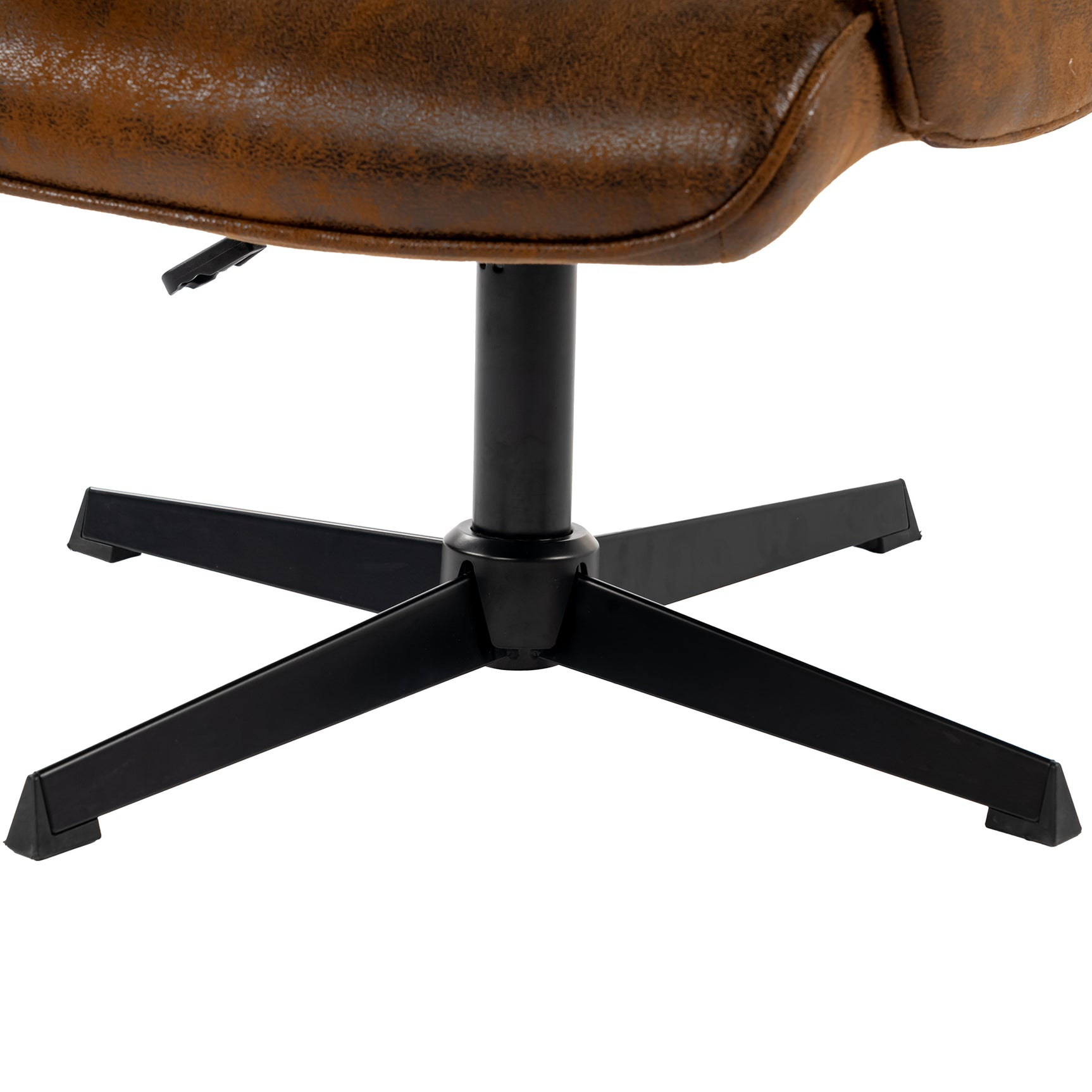 Ergonomic swivel office chair in suede - THOMASINA