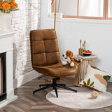 Leisure chair adjustable in 360 ° swivel suede - Charlotte