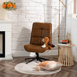 Adjustable suede leisure chair, 360° swivel - CHARLOTTE