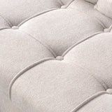 2-seater sofa in beige fabric Scandinavian style - AHBARM