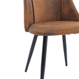 Set of 4 industrial suede dining room chairs - SMEG