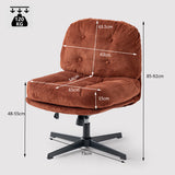 Swivel and adjustable lounge chair in brick corduroy - ALINTONEX