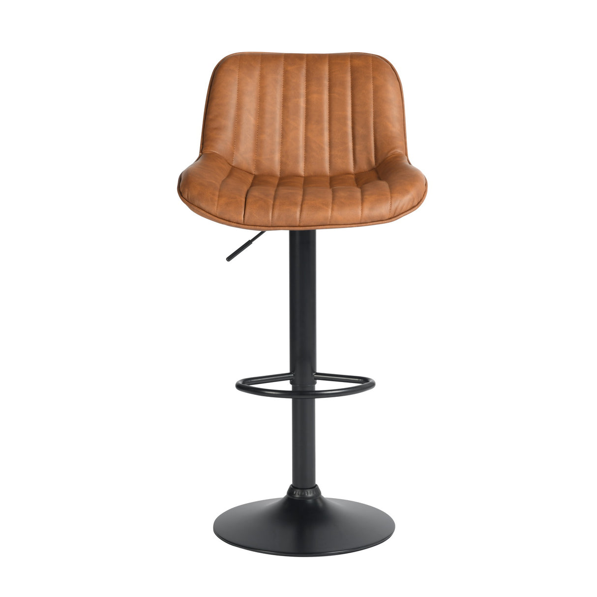 Set aus 2 Retro-Vintage-Industrie-Barhockern mit gepolstertem Wildledersitz – DONCIC BAR CHAIR SUEDE BG