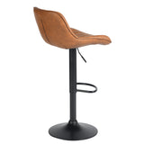 Set aus 2 Retro-Vintage-Industrie-Barhockern mit gepolstertem Wildledersitz – DONCIC BAR CHAIR SUEDE BG