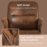 Ergonomic swivel office chair in suede - THOMASINA