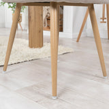 Set di 2 poltrone da pranzo scandinave con braccioli in tessuto beige - CROMWELL