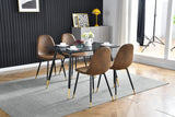 Table de salle à manger rectangulaire rétro pour 4 personnes, style industriel - WHALEN BLACK WOOD TABLE BG