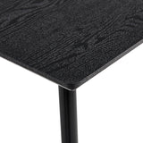 Table de salle à manger rectangulaire rétro pour 4 personnes, style industriel - WHALEN BLACK WOOD TABLE BG