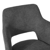 Lot de 2 chaises scandinave salle à manger en tissu gris, AKANJI 2PCS GERY