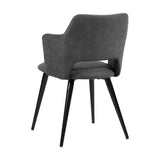 Lot de 2 chaises scandinave salle à manger en tissu gris, AKANJI 2PCS GERY