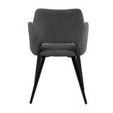 Lot de 2 chaises scandinave salle à manger en tissu gris, AKANJI 2PCS GERY