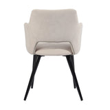 Set of 2 Scandinavian dining room chairs in beige fabric - AKANJI 2PCS LIGHT BEIGE