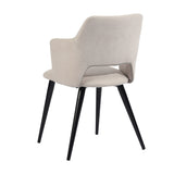 Set of 2 Scandinavian dining room chairs in beige fabric - AKANJI 2PCS LIGHT BEIGE