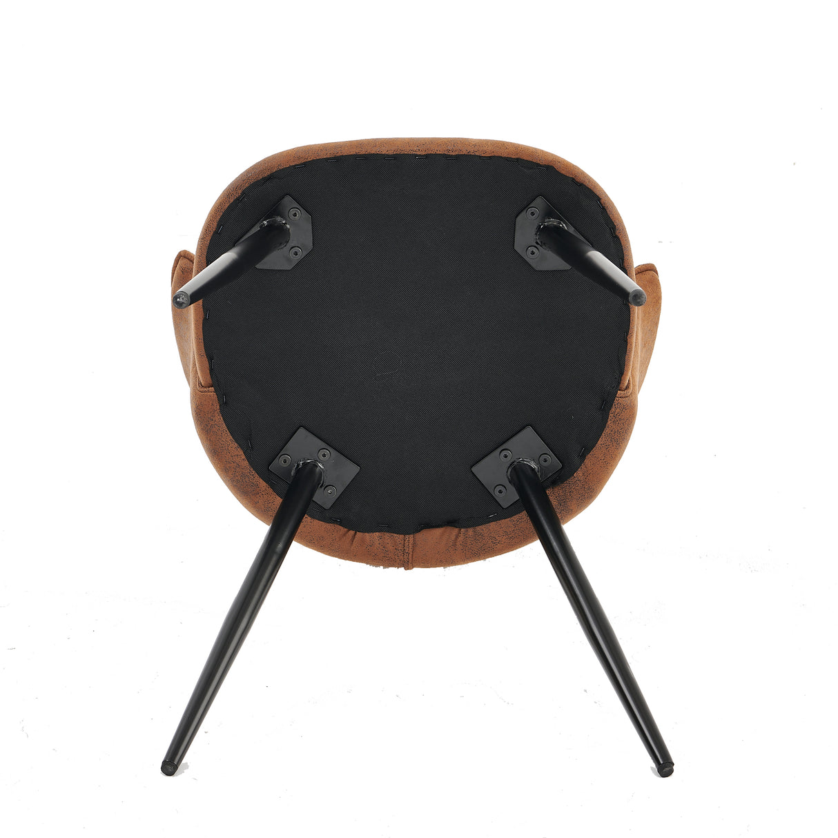 Lot de 2 chaises industrielles salle à manger en suédine, DONCIC DINING CHAIR SUEDE