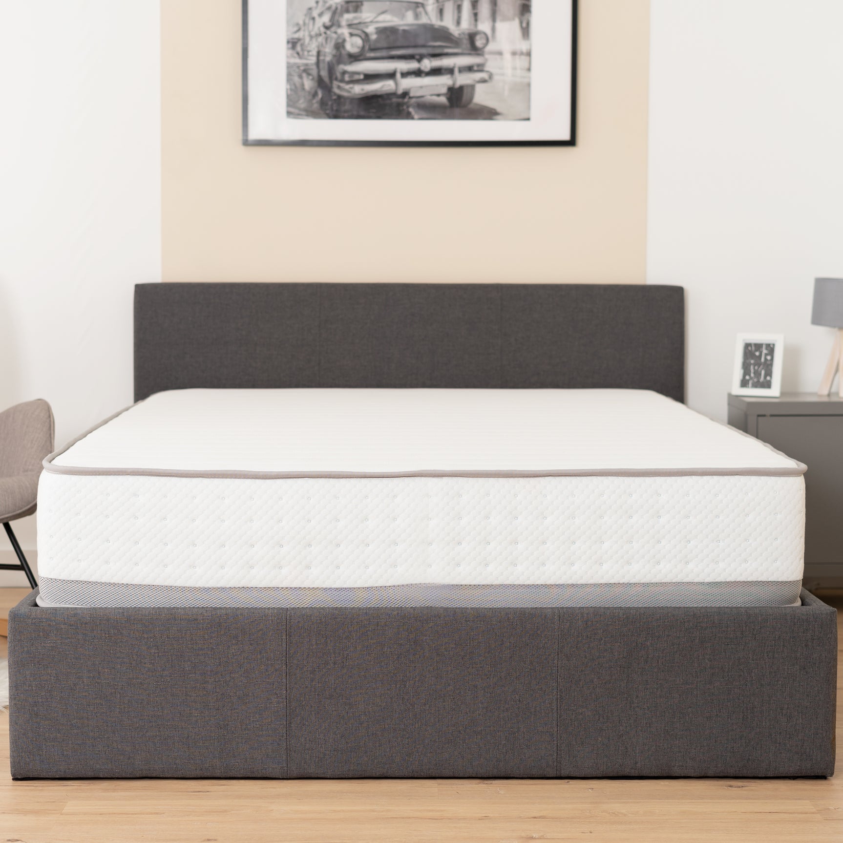 Memory foam mattress 140x190x30cm, in 3D fabric, memory technology and supersoft foam - VENUS HYBRIDE