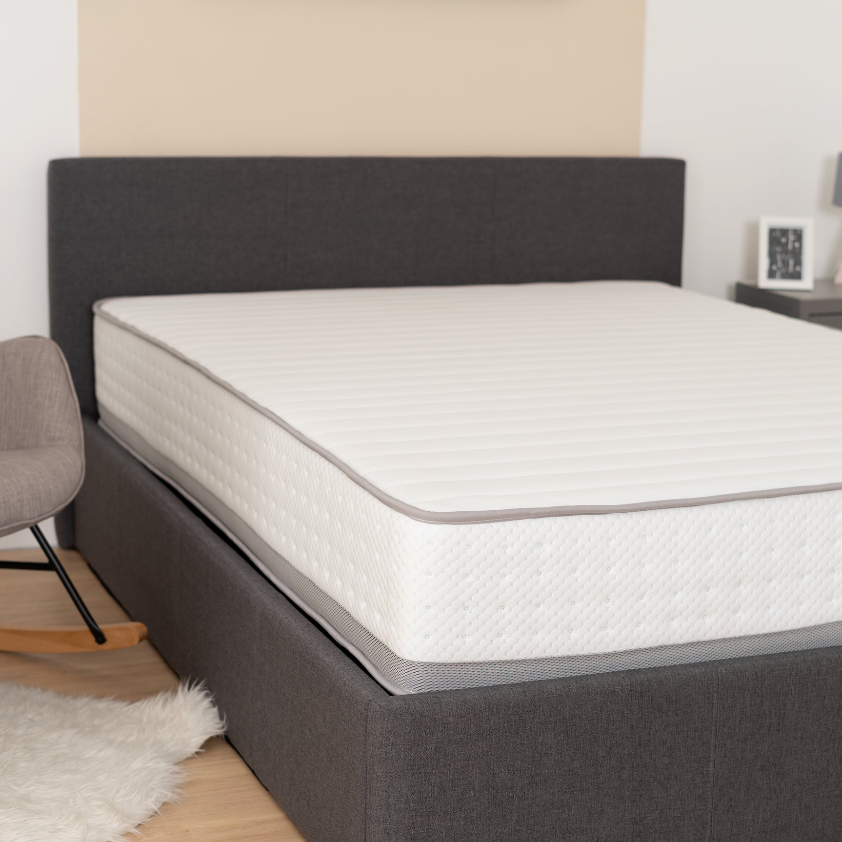 Memory foam mattress 140x190x30cm, in 3D fabric, memory technology and supersoft foam - VENUS HYBRIDE