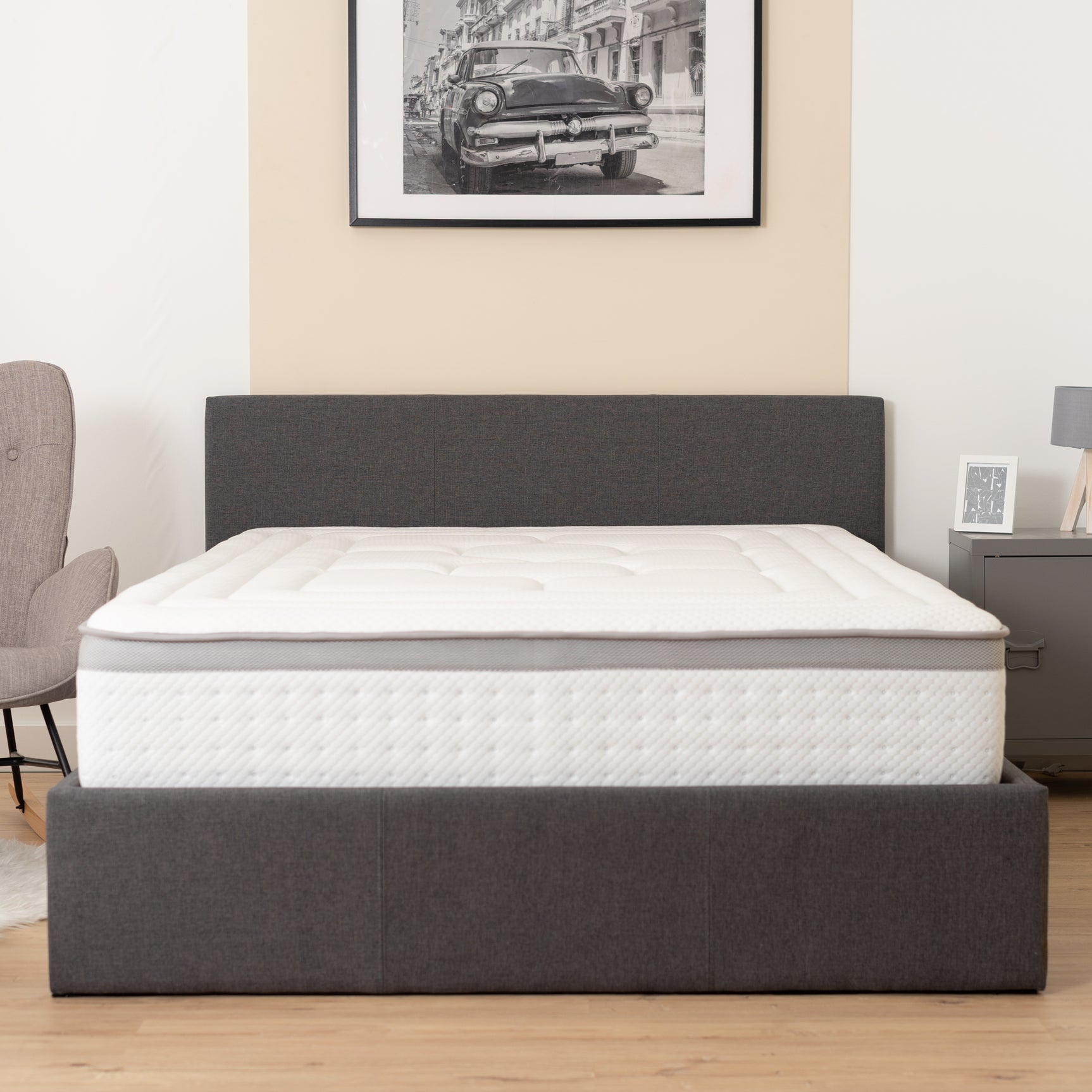 Memory foam mattress 140x190x30cm, in 3D fabric, memory technology and supersoft foam - VENUS HYBRIDE