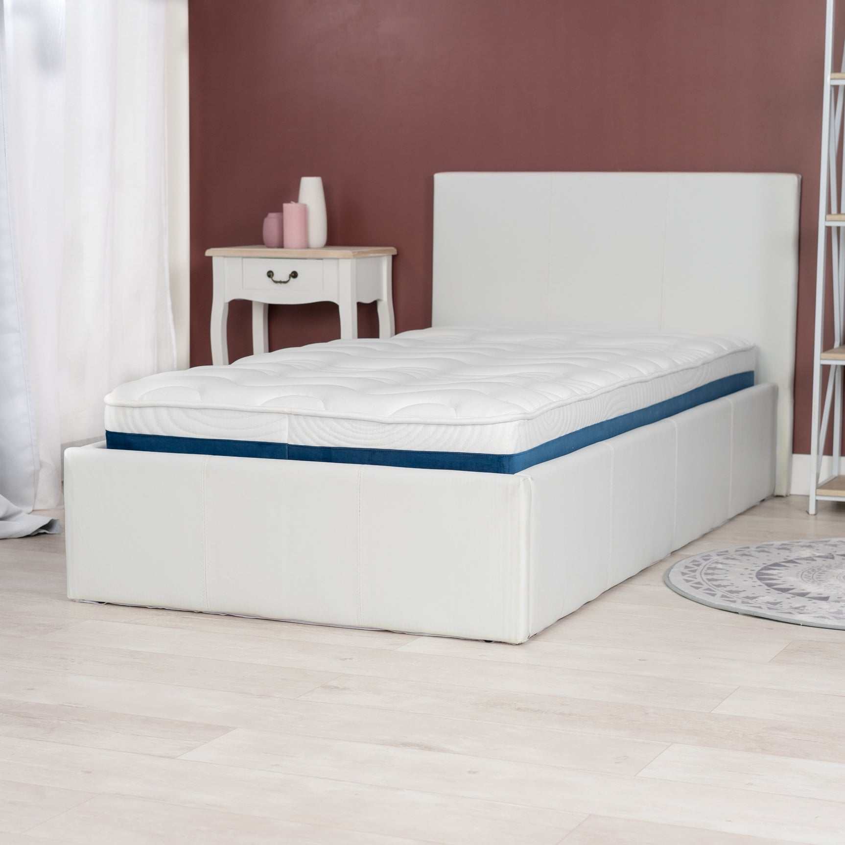 Memory foam mattress 90x190x17cm, in 3D fabric, memory technology and supersoft foam - URANUS