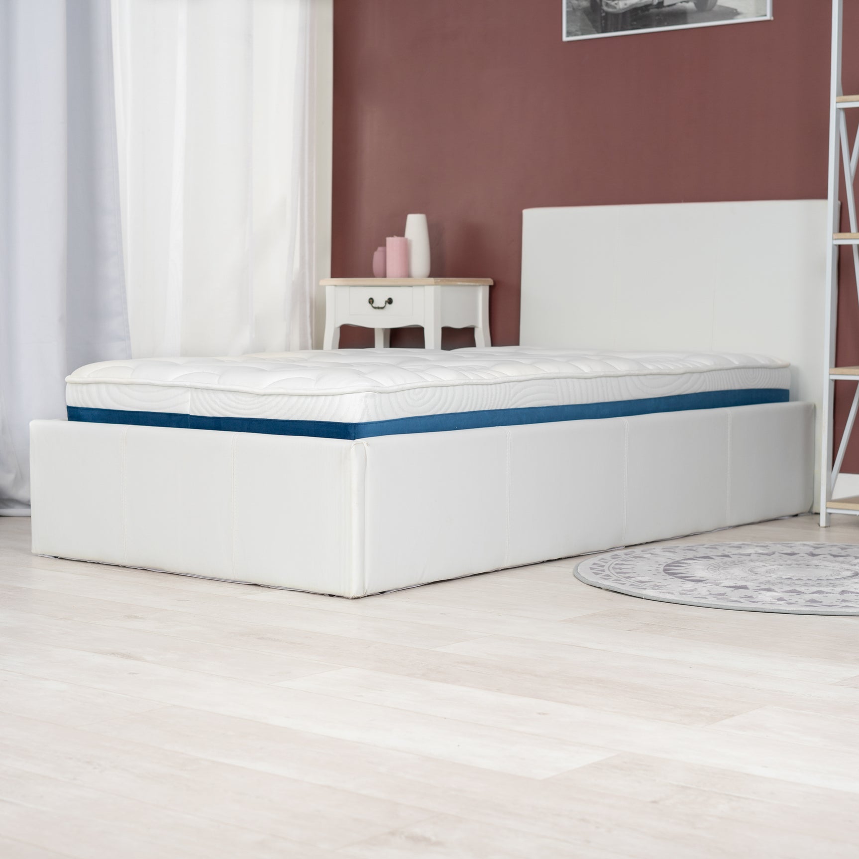 Memory foam mattress 90x190x17cm, in 3D fabric, memory technology and supersoft foam - URANUS