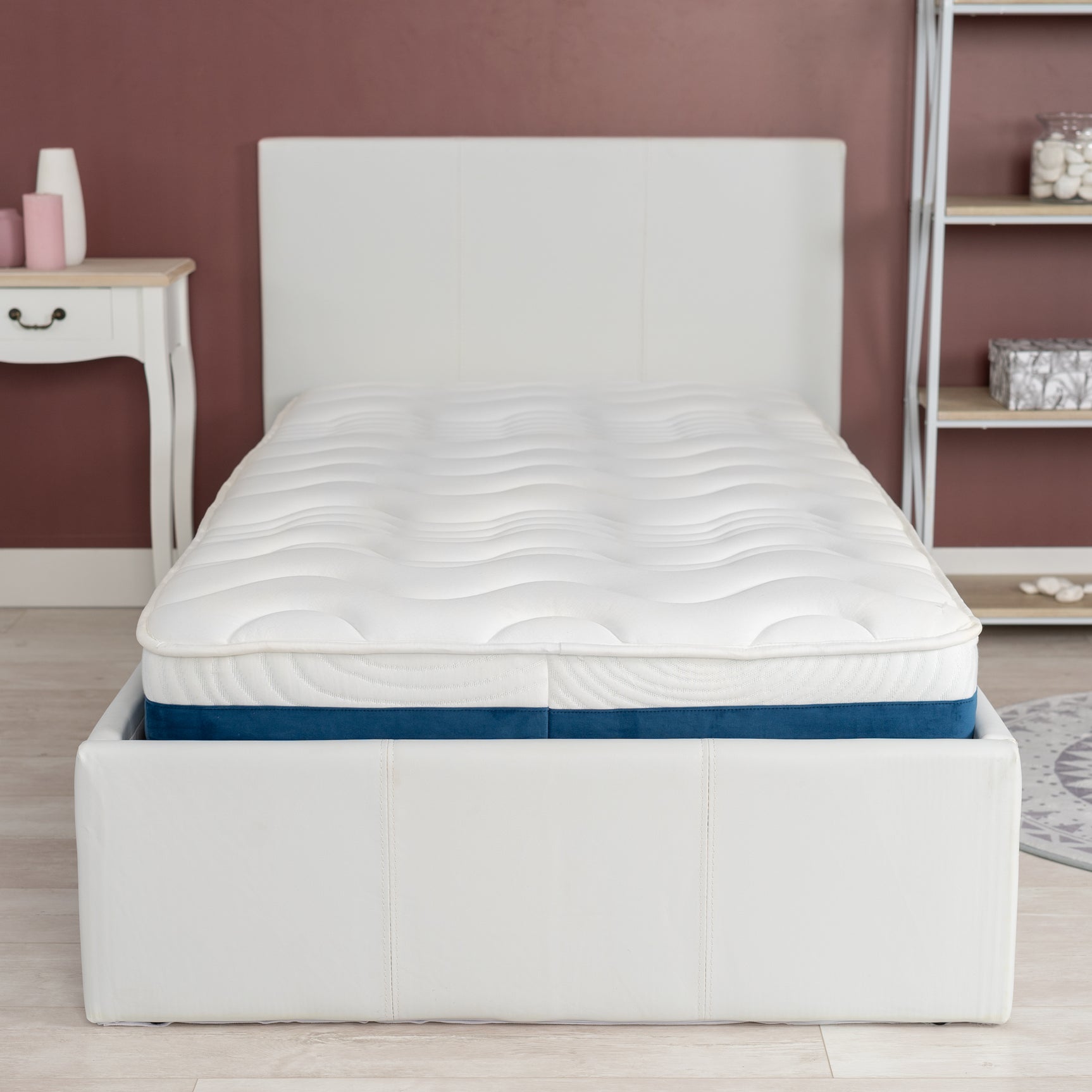 Memory foam mattress 90x190x17cm, in 3D fabric, memory technology and supersoft foam - URANUS