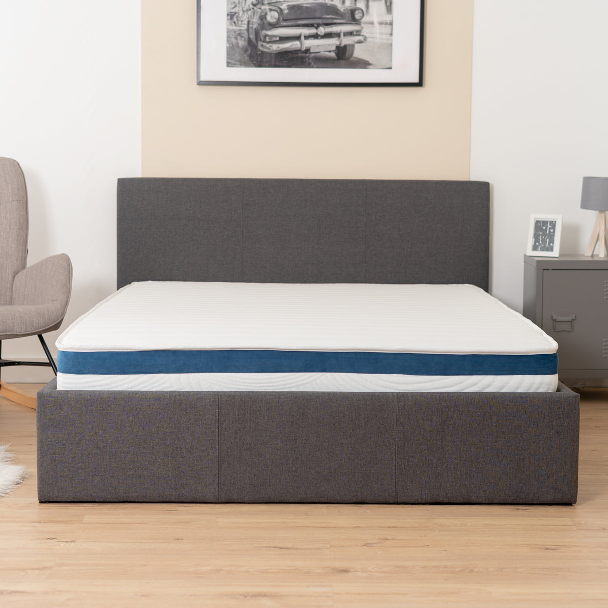 Memory foam mattress 140x190x17cm, in 3D fabric, memory technology and supersoft foam - URANUS