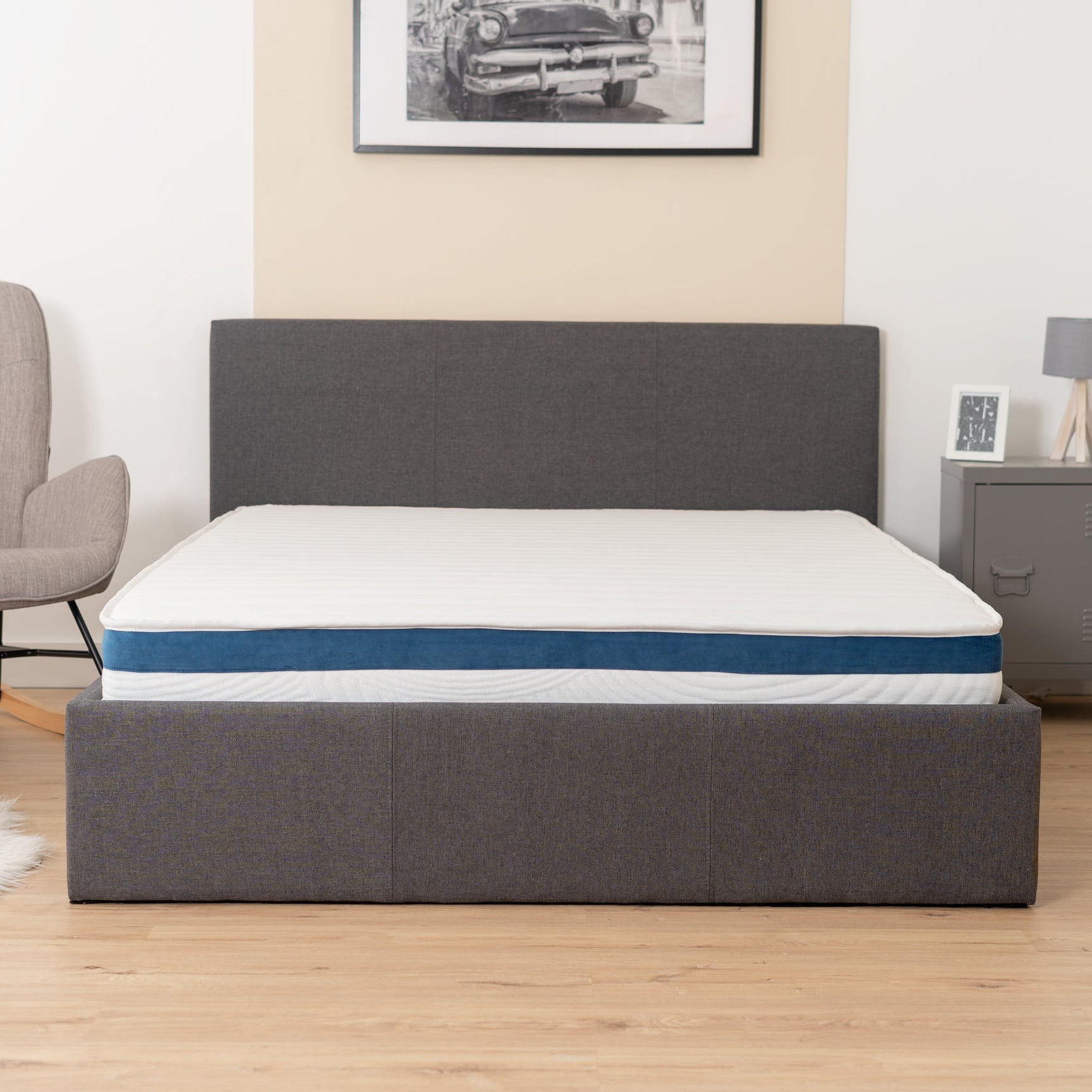 Memory foam mattress 160x200x17cm, in 3D fabric, memory technology and supersoft foam - URANUS