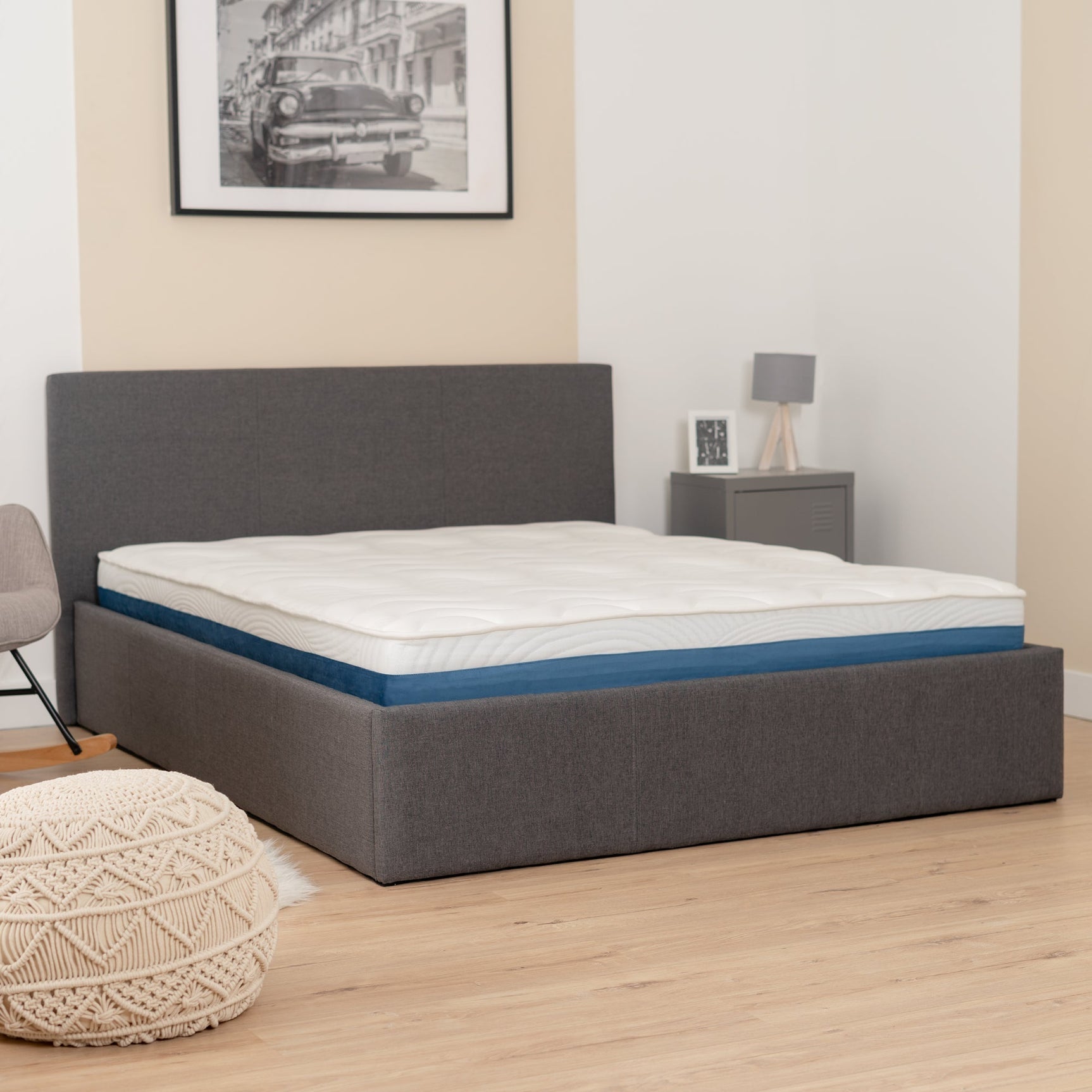 Memory foam mattress 160x200x17cm, in 3D fabric, memory technology and supersoft foam - URANUS