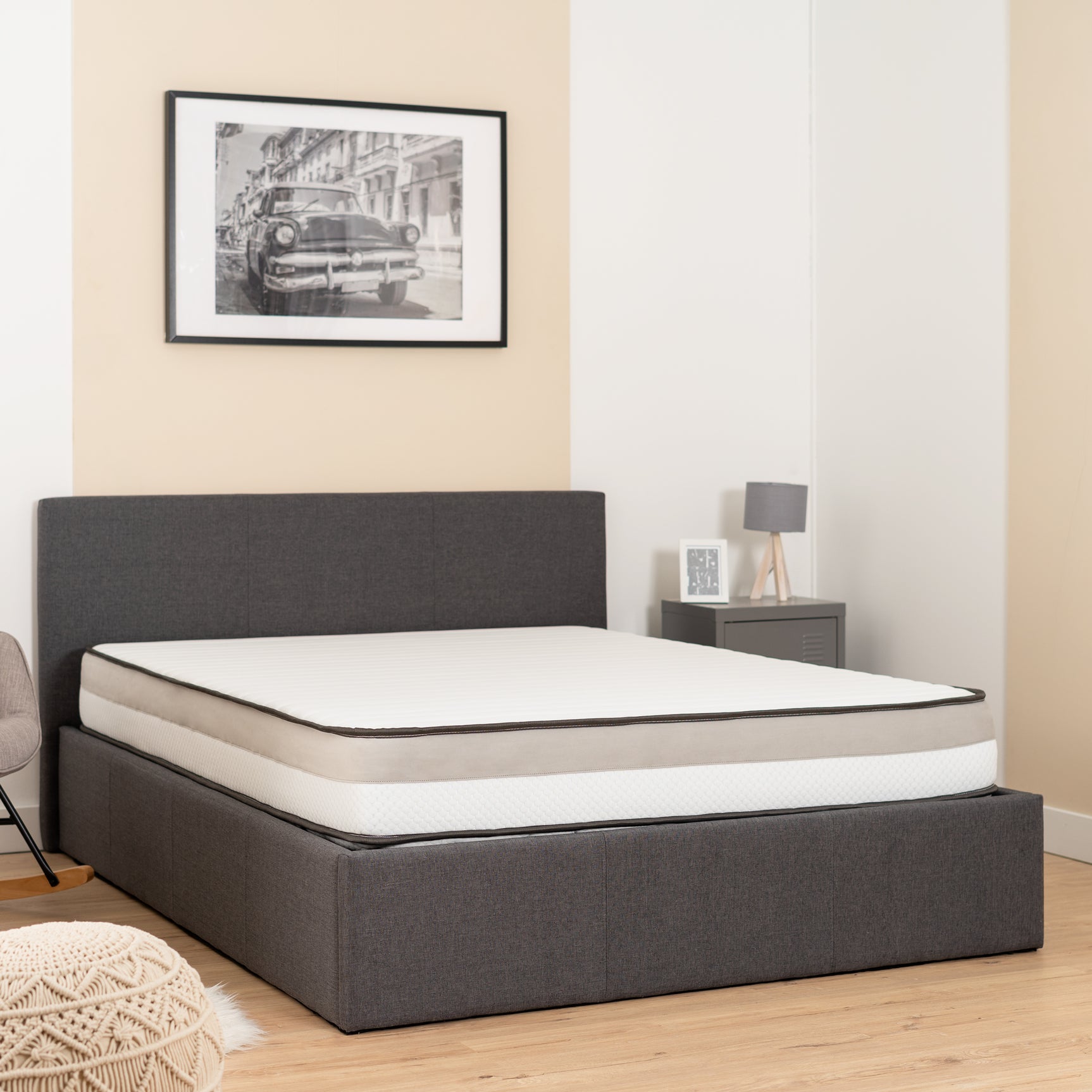 Memory foam mattress 140x190x25cm, in 3D fabric, memory technology and supersoft foam - MERCURE EXTRASOFT