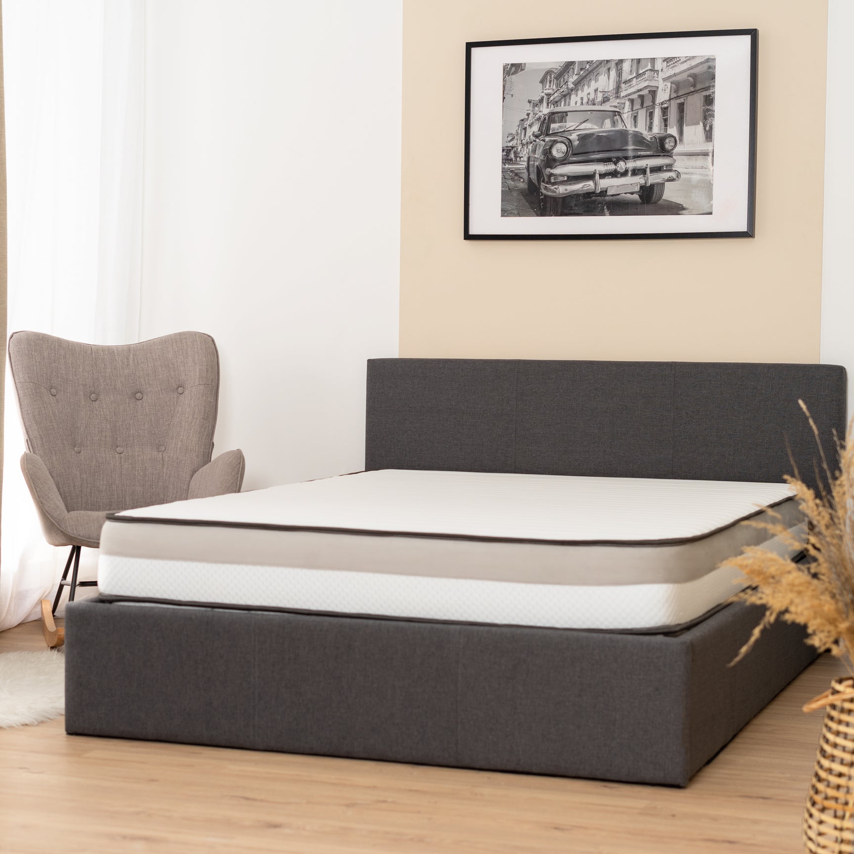 Memory foam mattress 140x190x25cm, in 3D fabric, memory technology and supersoft foam - MERCURE EXTRASOFT