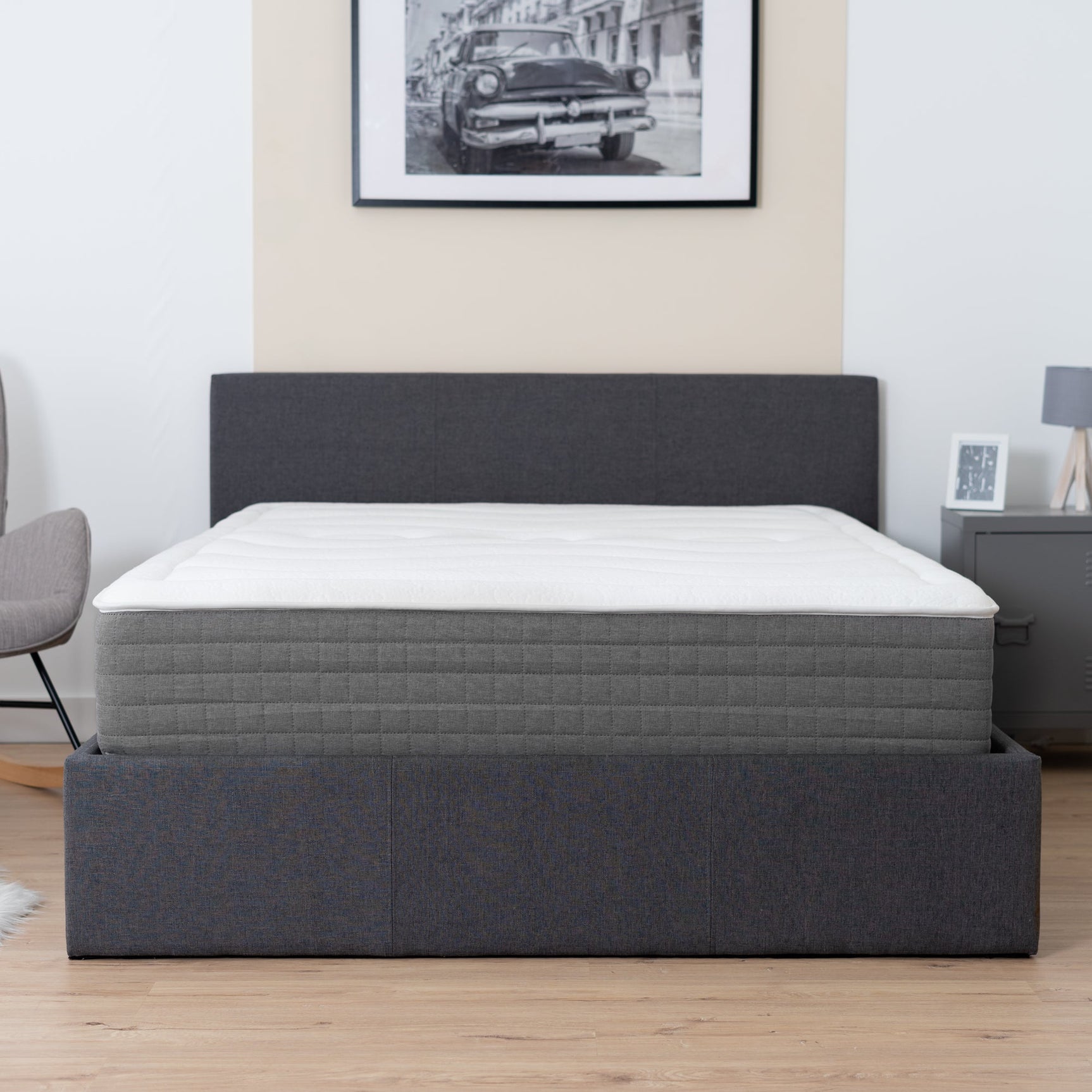 Memory foam mattress 180x200x30cm, in 3D fabric, memory technology and supersoft foam - JUPITER THERMOSOFT