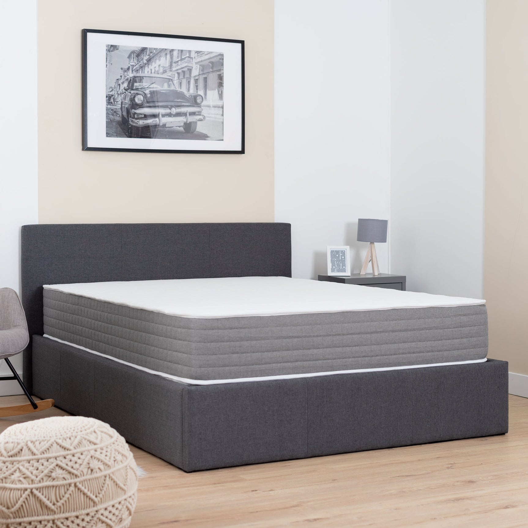 Memory foam mattress 180x200x30cm, in 3D fabric, memory technology and supersoft foam - JUPITER THERMOSOFT