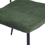 Set of 2 industrial dining room chairs in green fabric - KAROMI