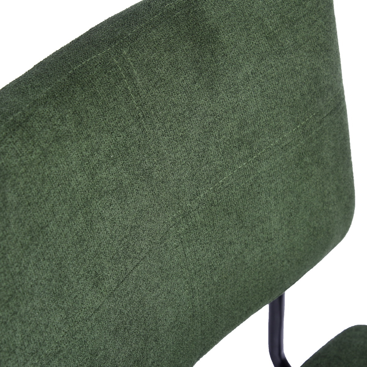 Set of 2 industrial dining room chairs in green fabric - KAROMI