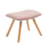 Set of Scandinavian armchair and footstool in pink fabric - KAS OTTOMAN FABRIC PINK