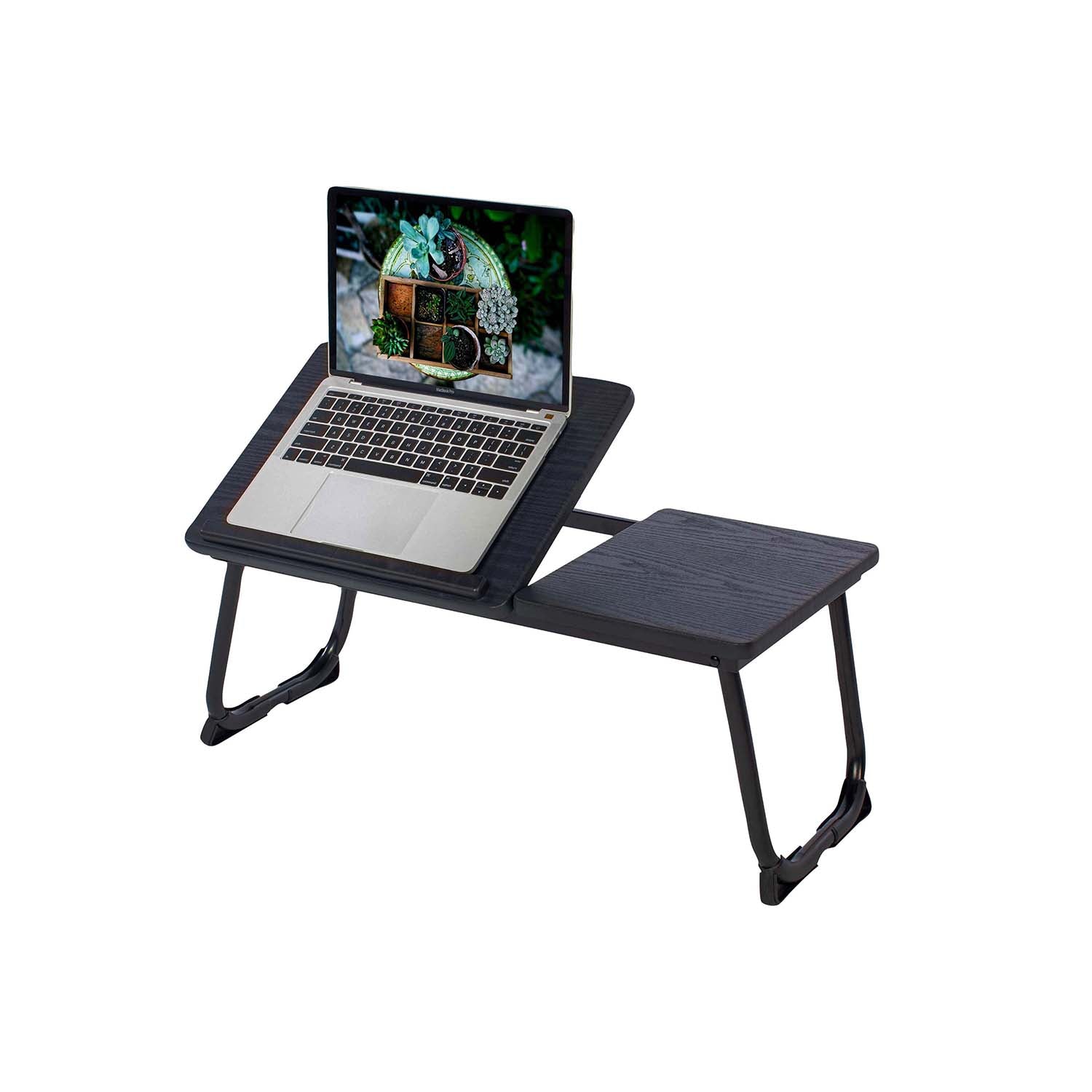 Table de lit/Support ordinateur pc avec pieds - MAMIE BLACK WOOD