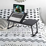 Bed table/PC computer support with feet - MAMIE BLACK WOOD